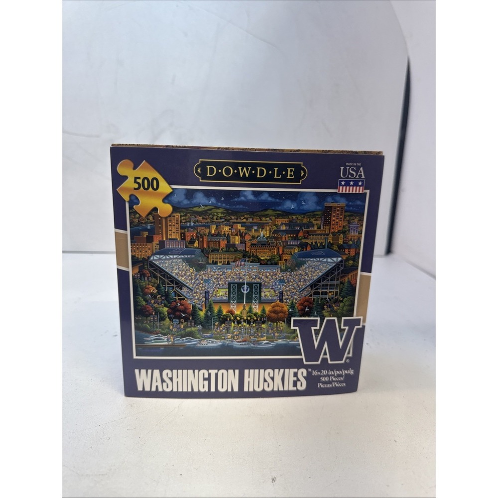 🏈NEW🏈‎ DOWDLE 500-Piece  16x20 Jigsaw Puzzle WASHINGTON HUSKIES™ Football
